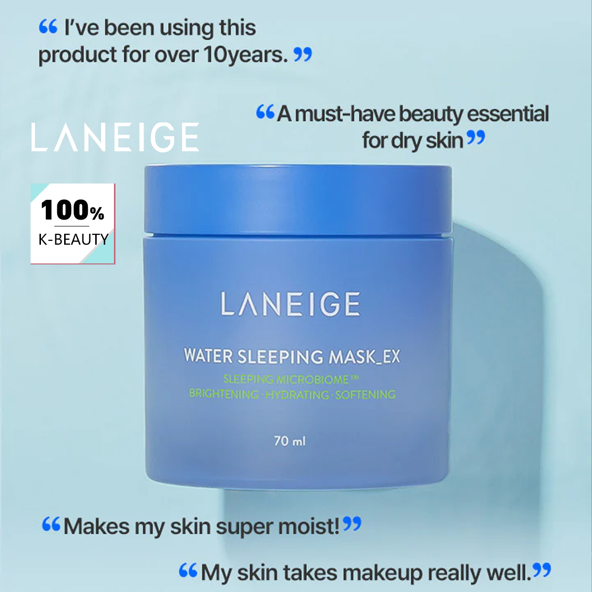 Luxury Skincare Treatments - قناع النوم المائي من لانيج 70