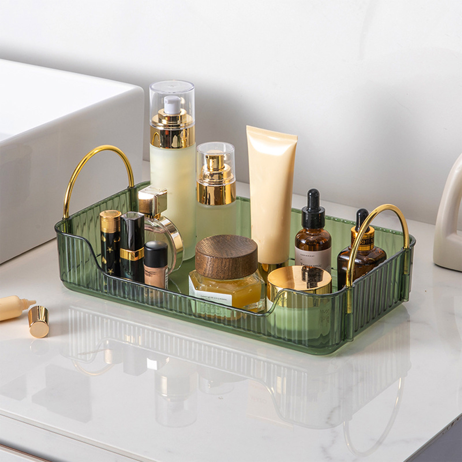 منظم حمام فاخر من الأكريليك لت - مراجعة Luxury Skincare Box وسعره